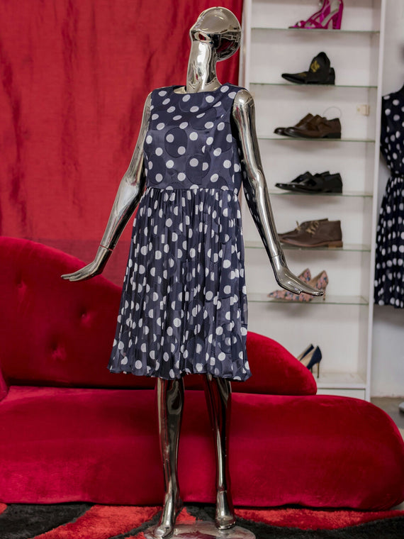 Black Whited Dotted Dress