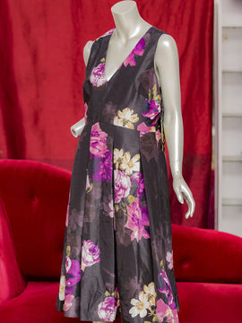 Black Purple Floral Dress